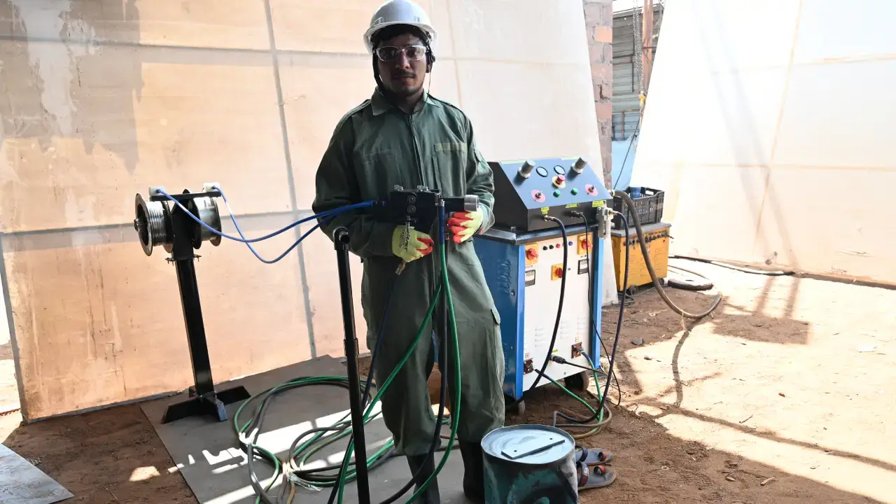 Portable Abrasive Blasting Setup Installation